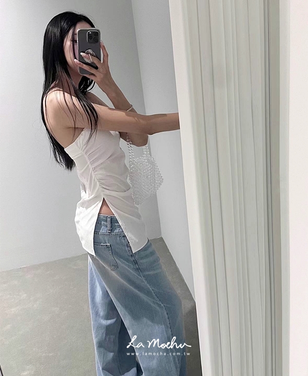 洗色牛仔寬褲